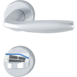 Dr�ckergarnitur NEW YORK - auf Rosette WC, 37 - 42, Alu silber eloxiert