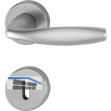 Dr�ckergarnitur NEW YORK - auf Rosette BB, 37 - 42, Alu Edelstahl Effekt