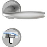 Dr�ckergarnitur NEW YORK - auf Rosette PZ, 37 - 42, Alu Edelstahl Effekt