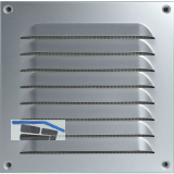 UPMANN Wetterschutzgitter aufschraubbar eckig 200x200 mm Alu silber