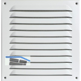 UPMANN Wetterschutzgitter aufschraubbar eckig 230x240 mm Alu wei�