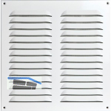 UPMANN Wetterschutzgitter aufschraubbar eckig 320x320 mm mit Mittelsteg wei�