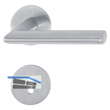 HOPPE Dr�ckergarnitur STOCKHOLM - auf Flachrosette BB, 35 - 45, Edelstahl matt