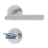 HOPPE Dr�ckergarnitur STOCKHOLM - auf Flachrosette WC, 35 - 45, Edelstahl matt