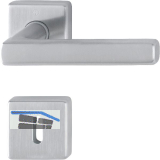 HOPPE Dr�ckergarnitur DALLAS - auf Rosette BB, 37 - 42, Edelstahl matt