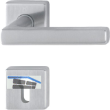 HOPPE Dr�ckergarnitur DALLAS - auf Rosette PZ, 37 - 42, Edelstahl matt