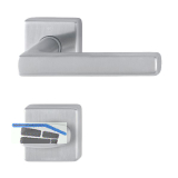 HOPPE Dr�ckergarnitur DALLAS - auf Rosette WC, 37 - 42, Edelstahl matt