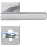 HOPPE Dr�ckergarnitur DALLAS Flachrosetten, eckig PZ, Edelstahl matt