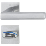 HOPPE Dr�ckergarnitur DALLAS Flachrosetten, eckig WC, Edelstahl matt