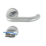 Dr�ckergarnitur PARIS - auf Rosette WC, 40 - 45, Edelstahl matt