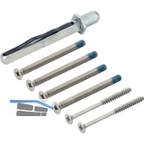 HOPPE Befestigungsset f�r Wechselgarnituren SERTOS, mit Vierkantstift 8,5 x 90