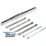 HOPPE Befestigungsset f�r Dr�ckergarnituren SERTOS, mit Vierkantstift 8,5 x 145