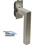 MARCHESI Fenstergriff MALM� fl�chenb�ndig eckige Rosette, Edelstahl matt