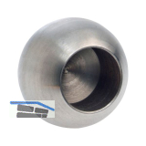 CROSO Vollkugel mit einseitigem Sackloch � 10 mm, Kugel � 20 mm,Edelstahl V2A