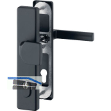 HOPPE Sicherheits-Wechselgarnitur AUSTIN PZ 88, T�rst�rke 72-77 mm, schwarz