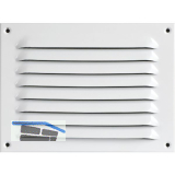 UPMANN Wetterschutzgitter aufschraubbar eckig 230x170 mm Alu wei�