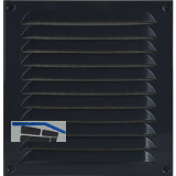 UPMANN Wetterschutzgitter aufschraubbar eckig 230x240 mm Alu grau