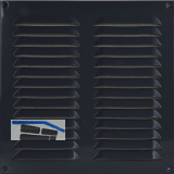 UPMANN Wetterschutzgitter aufschraubbar eckig 320x320 mm mit Mittelsteg grau