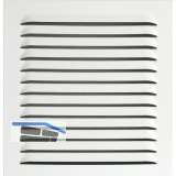 UPMANN Wetterschutzgitter eckig mit Einbaurahmen/Klemmfeder 230x240 mm wei�