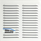 UPMANN Wetterschutzgitter eckig mit Einbaurahmen/Klemmfeder 320x320 mm wei�