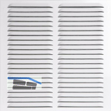 UPMANN Wetterschutzgitter eckig mit Einbaurahmen/Klemmfeder 430x440 mm wei�