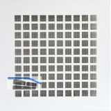 UPMANN L�ftungsgitter eckig mit Klemmfeder 200x200 mm Stahl wei�