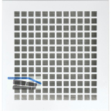 UPMANN L�ftungsgitter eckig mit Klemmfeder 240x230 mm Stahl wei�