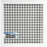 UPMANN L�ftungsgitter eckig mit Klemmfeder 280x285 mm Stahl wei�