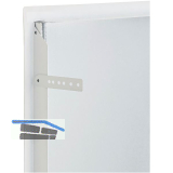 UPMANN Revisionst�r Softline mit Schnappverschluss 400x400 mm Stahl wei� RAL9016