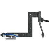 HALC� Fensterwinkelband Fulp 112,5 x 140 mm, Stahl verzinkt schwarz passiviert