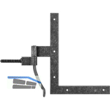 HALC� Fensterwinkelband Hall, 190 x 140 mm, Stahl verzinkt schwarz passiviert