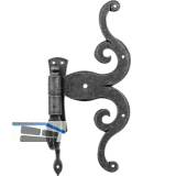 HALC� T�rkreuzband Rustikal m.Aufschraubkloben,Stahl verzinkt schwarz passiviert