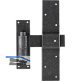 HALC� T�rkreuzband Hall mit Aufschraubkloben, Stahl verzinkt schwarz passiviert