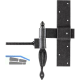 HALC� T�rkreuzband Hall mit Einschraubkloben, Stahl verzinkt schwarz passiviert