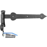 HALC� T�rlangband mit Aufschraubkloben, 400 mm,Stahl verzinkt schwarz passiviert