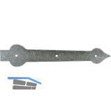 T�rscheinlangband ohne Kloben, 345,5 mm, Stahl verzinkt schwarz passiviert