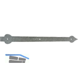 T�rscheinlangband ohne Kloben, 545,5 mm, Stahl verzinkt schwarz passiviert