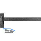 HALC� T�rlangband Hall mit Aufschraubkloben, 400 mm, verzinkt schwarz passiviert