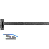 HALC� T�rlangband Hall mit Aufschraubkloben, 600 mm, verzinkt schwarz passiviert