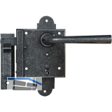 HALC� Schlossset BB, Kastenschlossdr�cker rechts, verzinkt schwarz passiviert