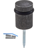 HALC� Bodent�rpuffer � 30 mm, Stahl verzinkt schwarz passiviert