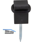 HALC� Bodent�rpuffer 25 x 25 mm, Stahl verzinkt schwarz passiviert