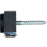 HALC� Wandt�rpuffer 30 x 30 mm, Stahl verzinkt schwarz passiviert