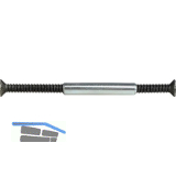 HALC� H�lsenschraube f�r Rosettenbefestigung T�rst�rke 48-65, schwarz passiviert