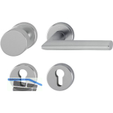 HOPPE Wechselgarnitur STOCKHOLM auf Rosette, Aluminium Edelstahl-Effekt