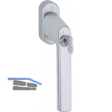 HOPPE Fenstergriff HAMBURG - Sperrzylinder, Aluminium silber eloxiert