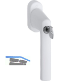 HOPPE Fenstergriff HAMBURG - Sperrzylinder, Aluminium wei�