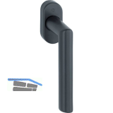 HOPPE Fenstergriff AMSTERDAM, Vierkantstift 7 x 37 mm, Edelstahl schwarz matt