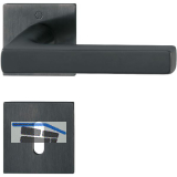 HOPPE Dr�ckergarnitur DALLAS auf Flachrosetten BB, Edelstahl schwarz matt