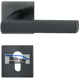 HOPPE Dr�ckergarnitur DALLAS auf Flachrosetten PZ, Edelstahl schwarz matt